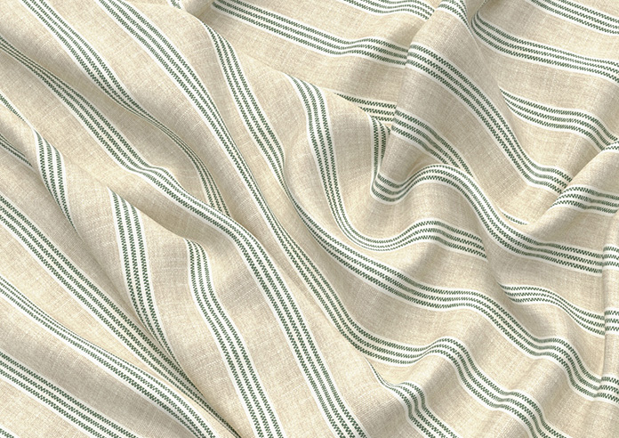 Emily Bond George Stripe Print, Fern - Twist&Fit Roman Blind - Image 4